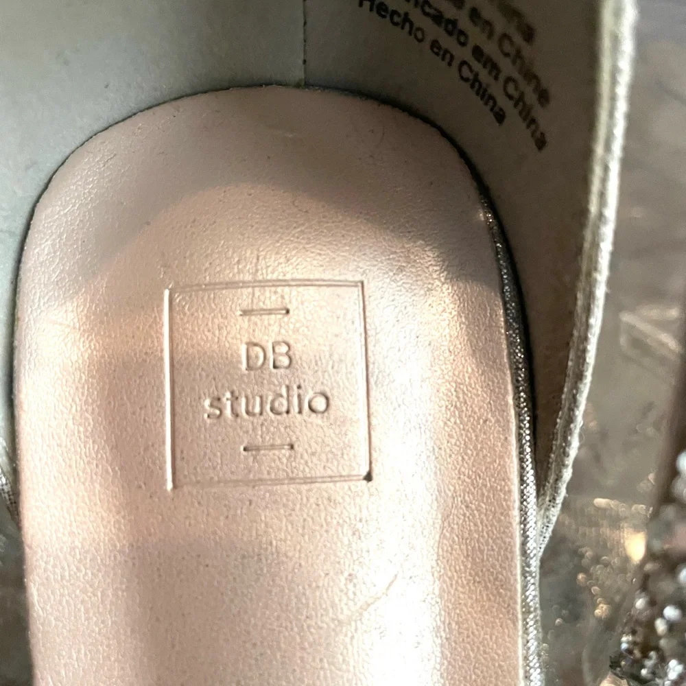 Silver Heels with Rhinestone Embellishments - Picture 4 of 5